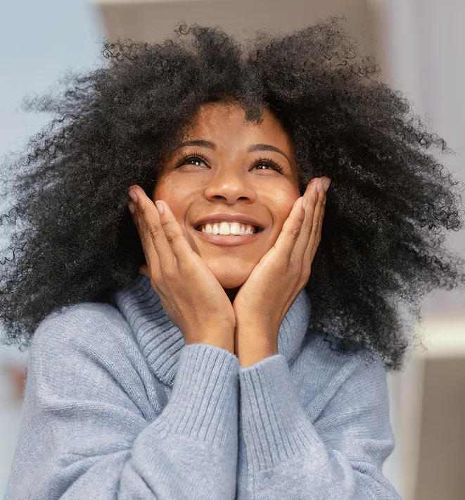 Smiling woman with healthy teeth