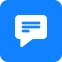 Blue speech bubble icon
